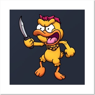 Criminal Duck With Knife Posters and Art